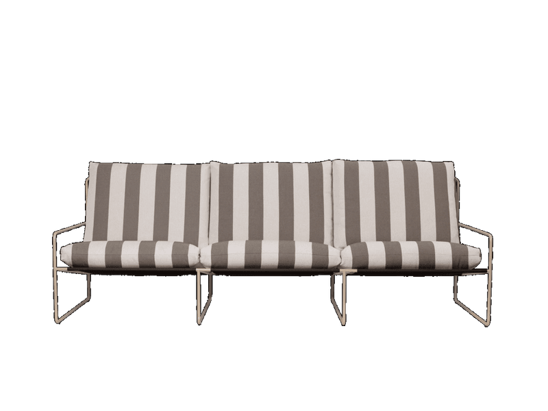 Ferm Living Desert Sofa 3 + 2 + 1 sittegruppe Stripe Cashmere Chocolate Utesofa