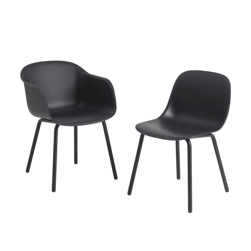 Muuto Fiber Outdoor Side Chair Black Svart Spisestol Utestol