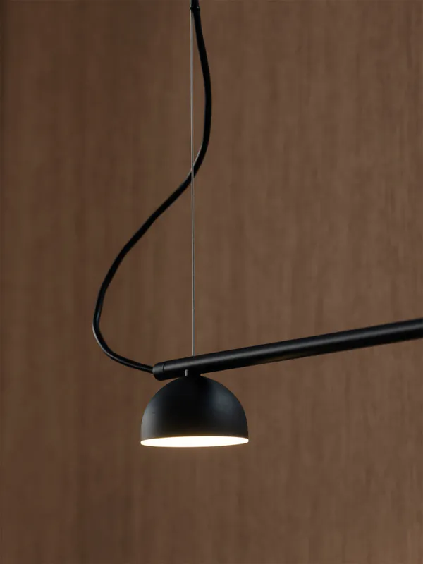 Northern Blush Rail 5 Pendant Lamp 150 cm Black, Taklampe