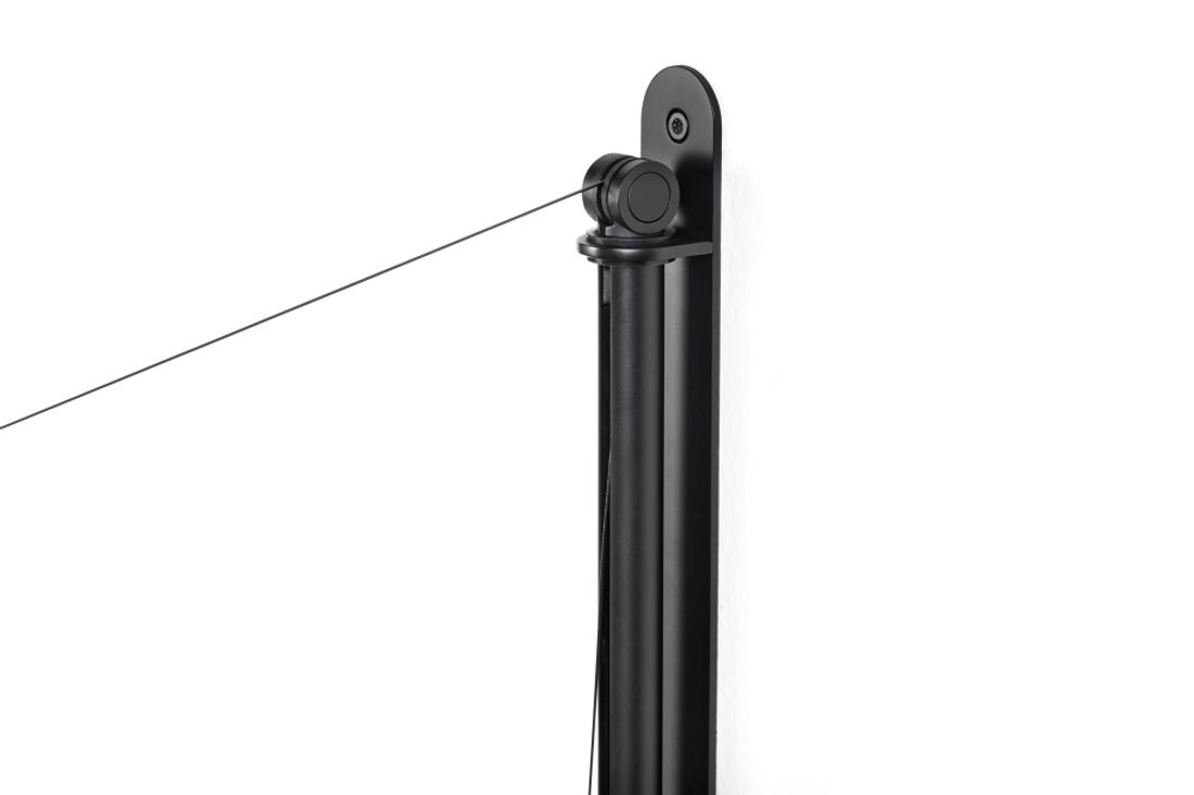 Hay Fifty-Fifty Wall Lamp Soft Black, Svart vegglampe