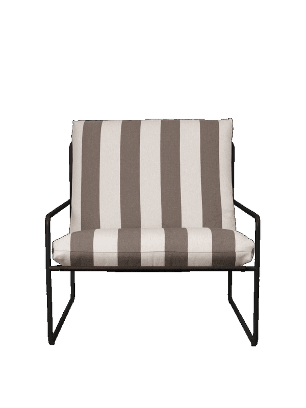 Ferm Living Desert Sofa 3 + 2 + 1 sittegruppe Stripe Black Chocolate Utesofa