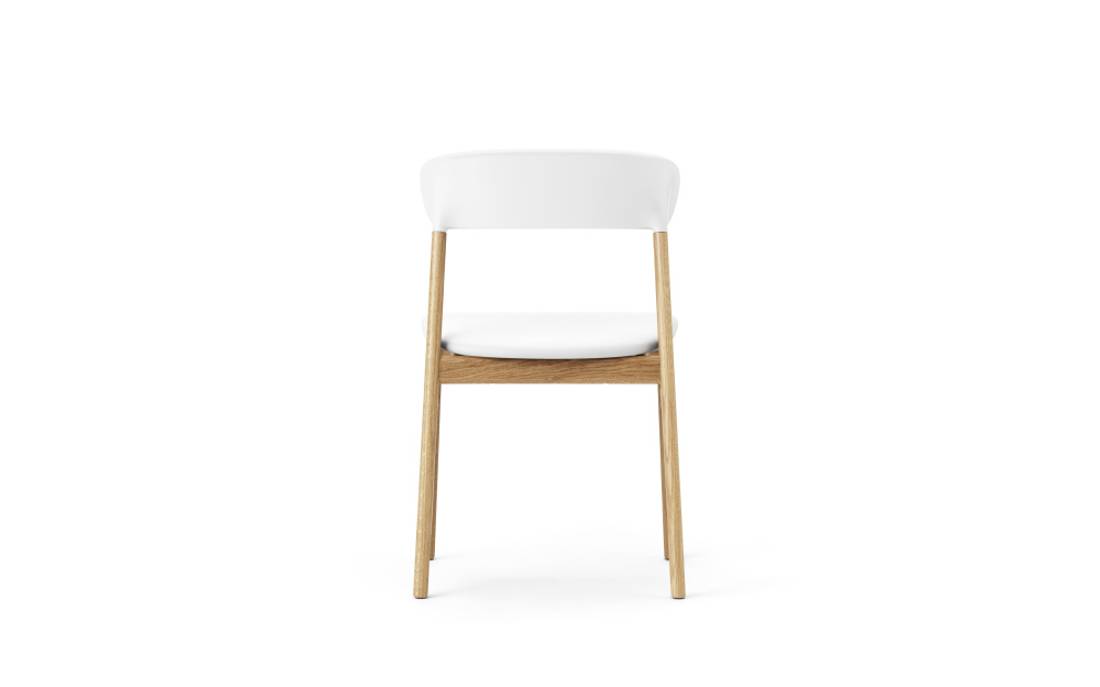 Normann Copenhagen Herit Chair, Polstret leather white Oak Stol