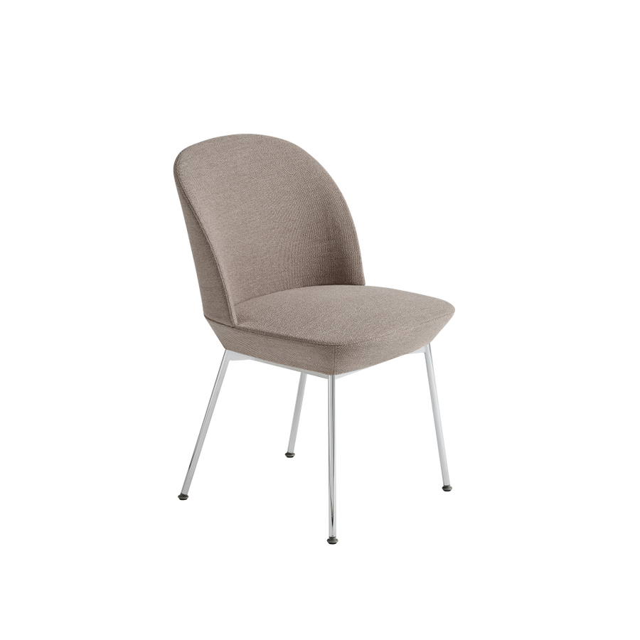 Muuto Oslo Sidechair Polstret Ocean 32 Chrome Spisestol Stol