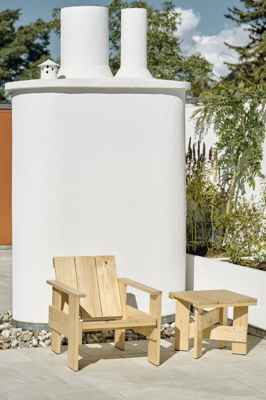 HAY Crate Lounge Chair WB lacquered Pinewood, Furu Loungestol