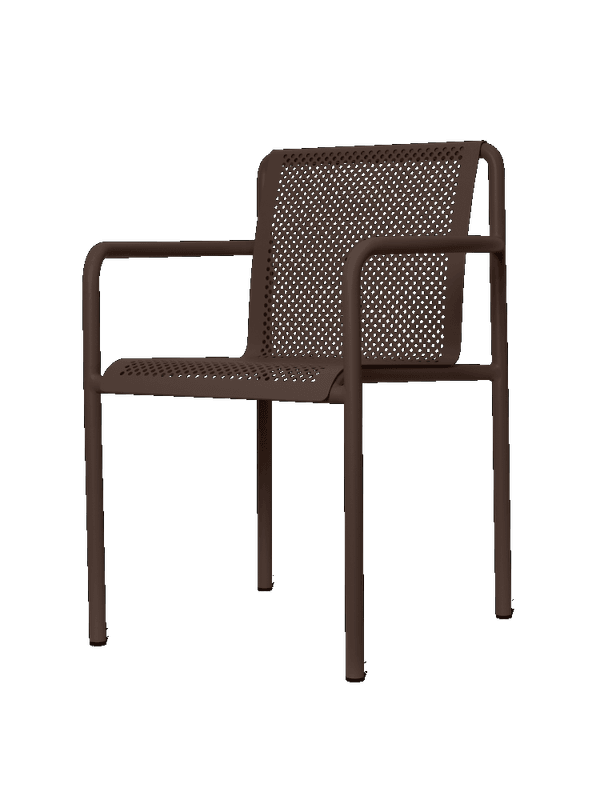 Ferm Living Dapple Chair with Arms - Dark Chocolate Utestol spisestol