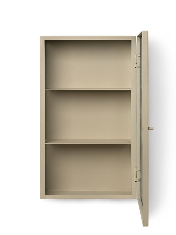 ferm Living Haze Wall Cabinet - Reeded Glass - Cashmere 35 x 60 veggskap