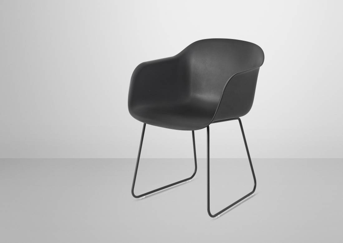 Muuto Sled Base Fiber Armchair Spisestol med armlener