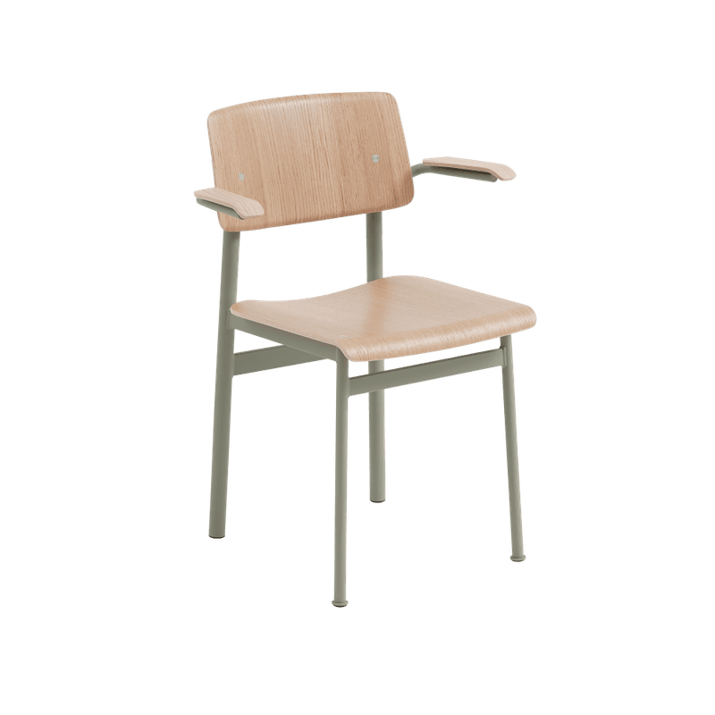 Muuto Loft Chair With Armrest Oak, Spisestol med Armlener Eik