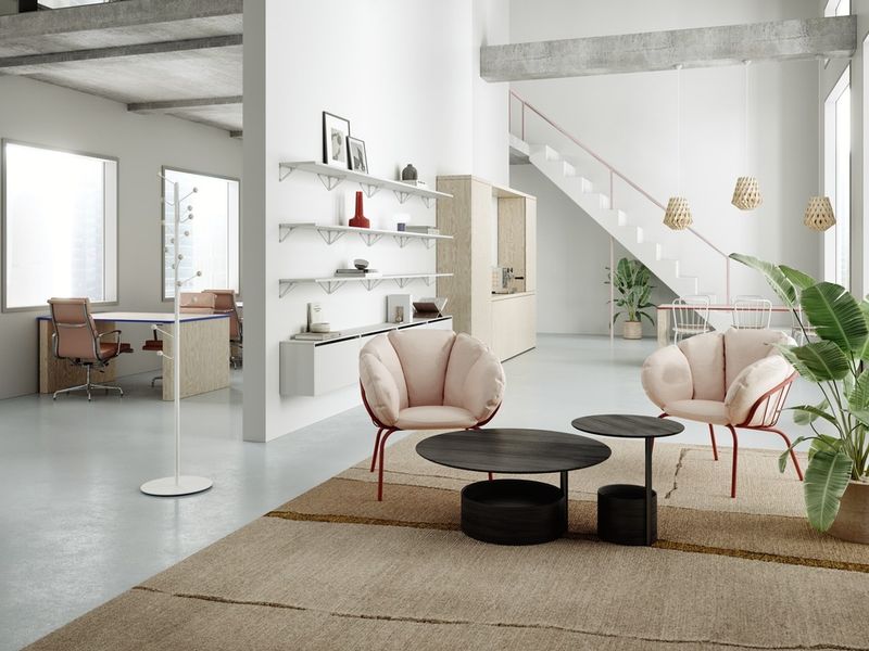 Maze Parasol L coffee table dark oak, Eik Stuebord Salongbord