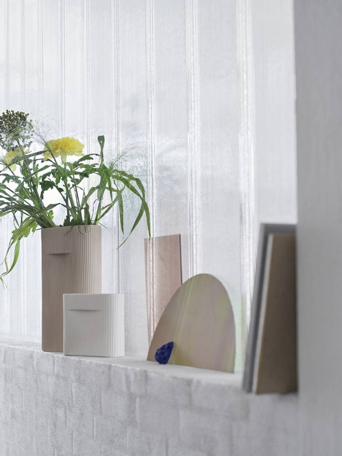 Muuto Ridge Vase Beige, H 35 cm